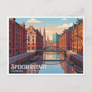 Speicherstadt Hamburg Deutschland Postkarte