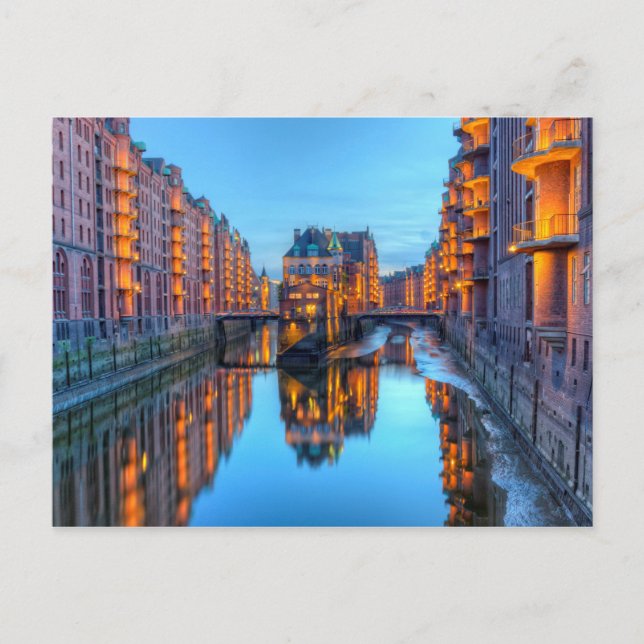 Speicherstadt-Lagerhäuser in Hamburg, Deutschland  Postkarte (Vorderseite)