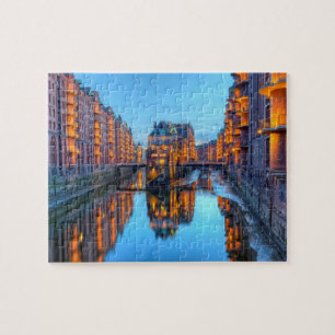 Speicherstadt-Lagerhäuser in Hamburg, Deutschland Puzzle