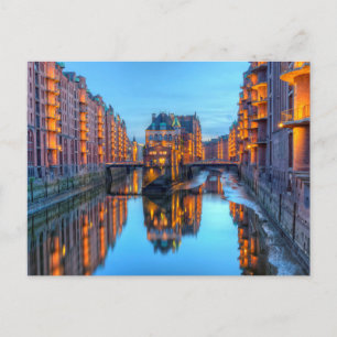 Speicherstadt Lagerhäuser in Hamburg - HDR Postkarte