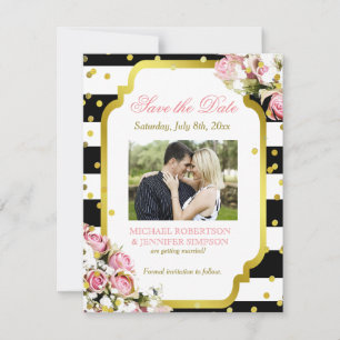 Speichert das Datum Einsetzen Confetti Rosen Babys Save The Date