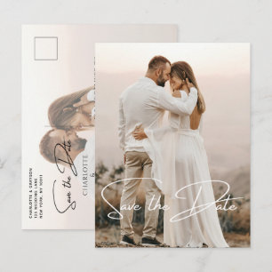 Speichert das Datum Foto Elegante Hochzeitsankündi Ankündigungspostkarte