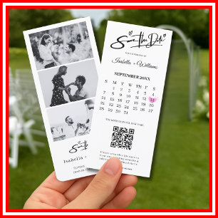 Speichert das Datum Foto-Streifen Elegante QR-Code