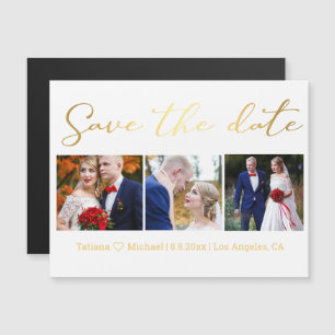 Speichert das Datum goldene Hochzeit Fotocollage Magnetkarte