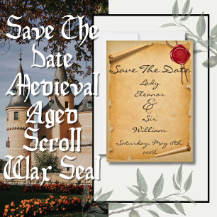 Speichert das Datum mittelalterliche gealterte Sch Save The Date