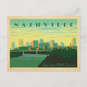 Speichert das Datum Nashville, TN - Skyline Ankündigungspostkarte