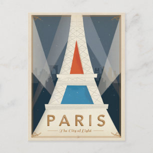 Speichert das Datum Paris - Die Stadt des Lichts Ankündigungspostkarte