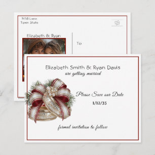 Speichert das Datum Persönliches Foto & Hochzeitsr Ankündigungspostkarte