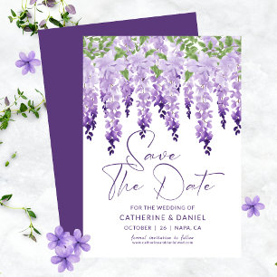 Speichert das Datum Wasserfarbe Wisteria Flieder H Save The Date