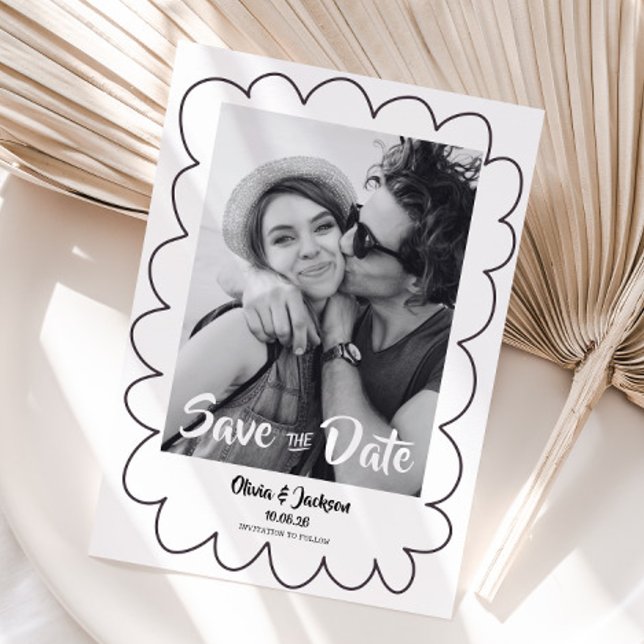 Speichert das Datum whimsical moderne Fotokarte Save The Date (Save the date wedding invitation)