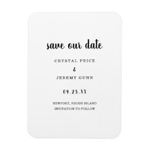 Speichert unser Datum Minimalistische Hochzeit Spe Magnet