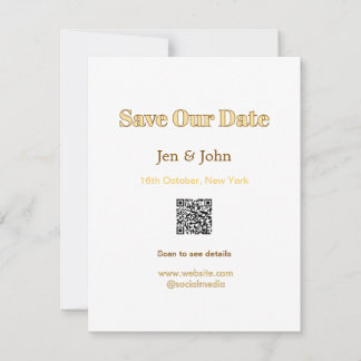 Speichert unser Datum Scannt QR für Details Name D RSVP Karte
