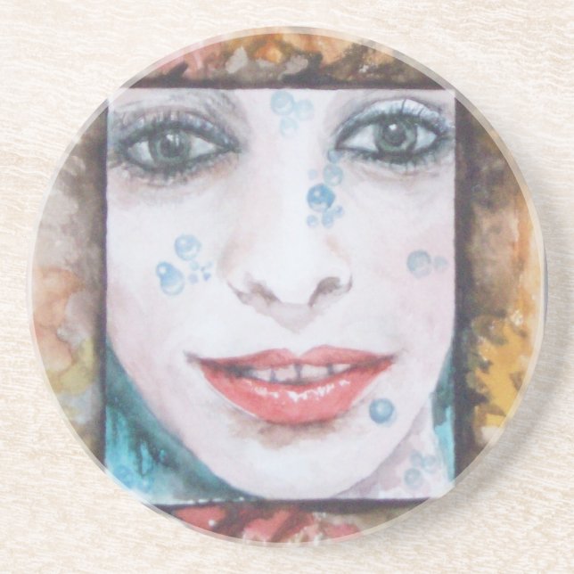 SPEICHERUNG MIT BLÄTTER UND WASSERTROPFEN GETRÄNKEUNTERSETZER (Vorne)