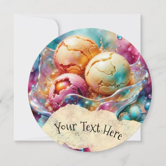 Speiseeis Einladung (Vorderseite)