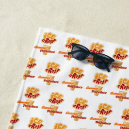 Speiseeis im Sommer Strandtuch