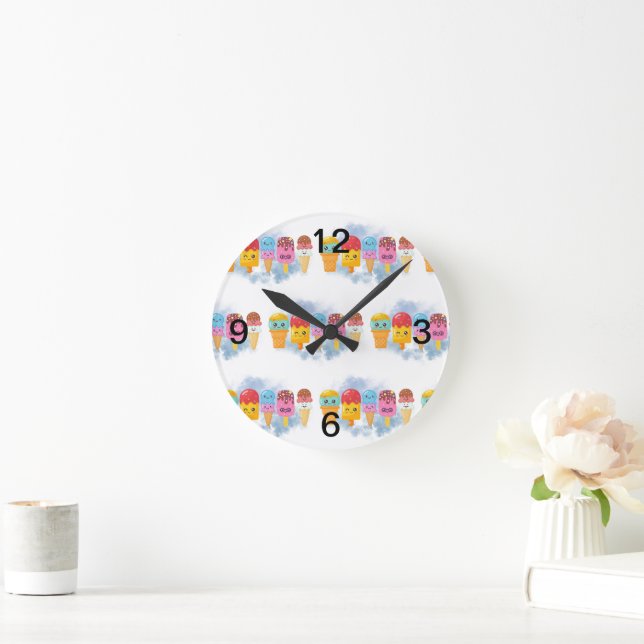Speiseeis Runde Wanduhr (Zuhause)