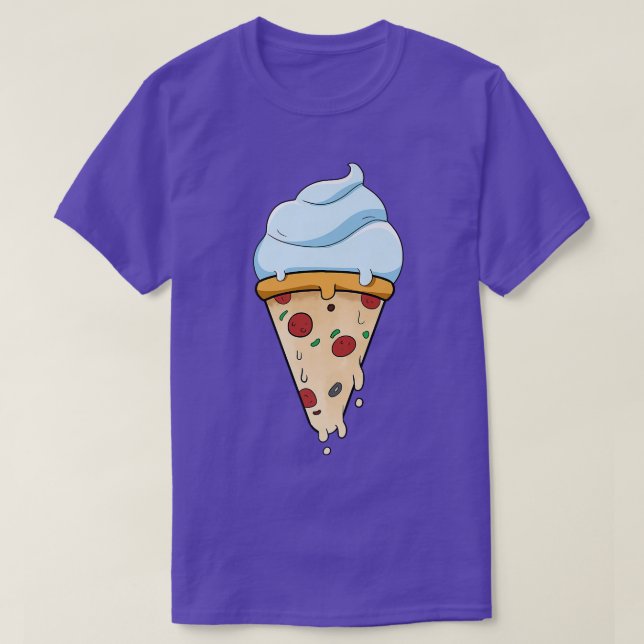 Speiseeis und Pizza Premium  T-Shirt (Design vorne)