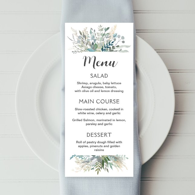 Speisekarte für Grünpflanzen Menükarte (Von Creator hochgeladen)