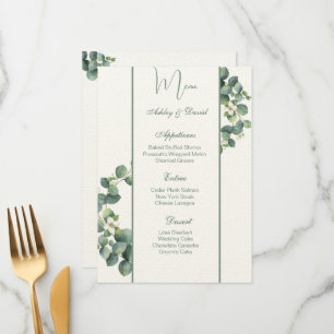 Speisekarte für Hochzeiten Menükarte