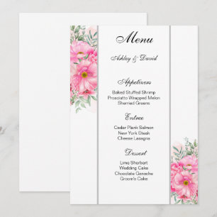 Speisekarte für Hochzeiten Menükarte