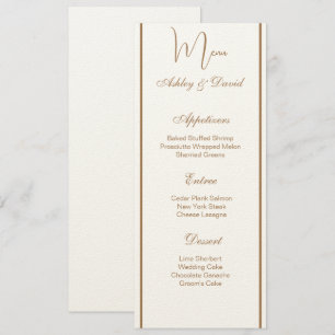 Speisekarte für Hochzeiten Menükarte