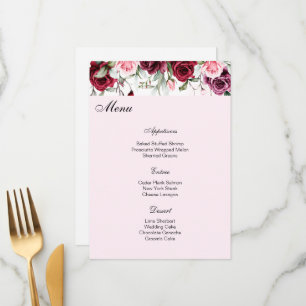 Speisekarte für Hochzeiten Menükarte