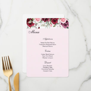 Speisekarte für Hochzeiten Menükarte