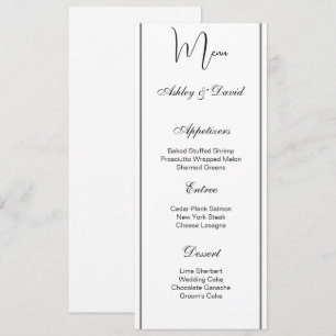 Speisekarte für Hochzeiten Menükarte