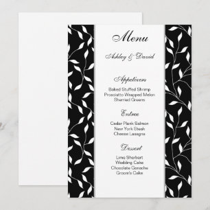 Speisekarte für Hochzeiten Menükarte