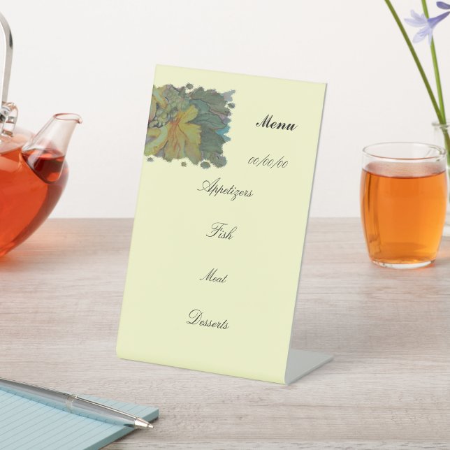 Speisekarte Herbstblätter mit Beeren Sockelschild (Von Creator hochgeladen)