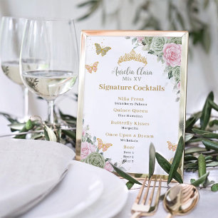 Speisekarte mit dem Bar Drink der Speisekarte "Sag Poster