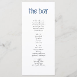 Speisekarten der Küsten-Nautical-Wedding Drinks Ba Menükarte