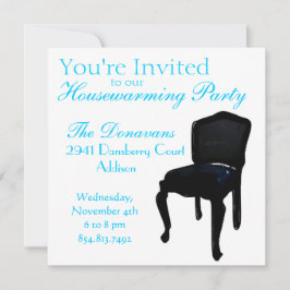 Speisen des Stuhls als Housewarming Einladung