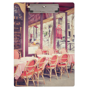 Speisen im Paris-Al-Fresko Klemmbrett