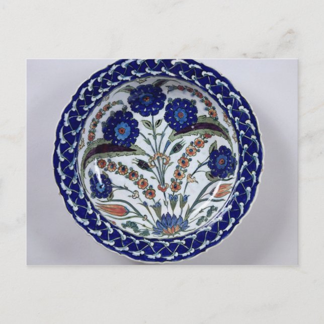 Speisen mit Blumendekoration, Iznik Postkarte (Vorderseite)