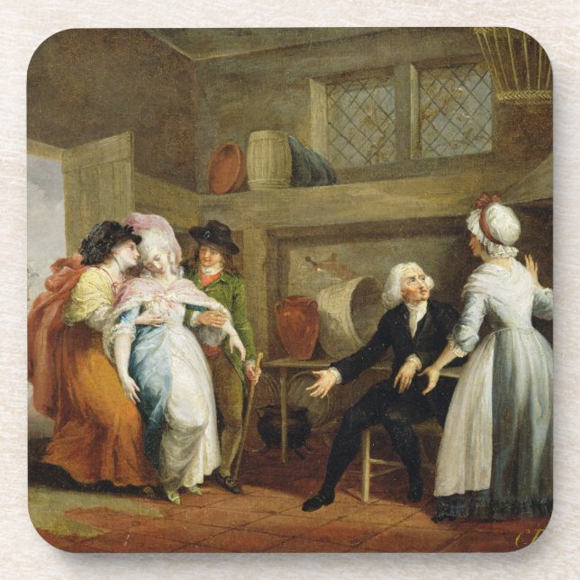 "Speisend in den Hayfields" (überrascht von Herrn Getränkeuntersetzer (Vorderseite)