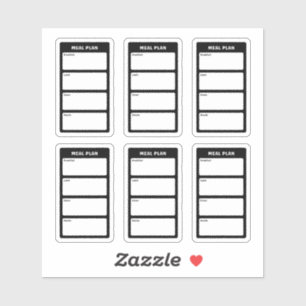 Speiseplan Aufkleber