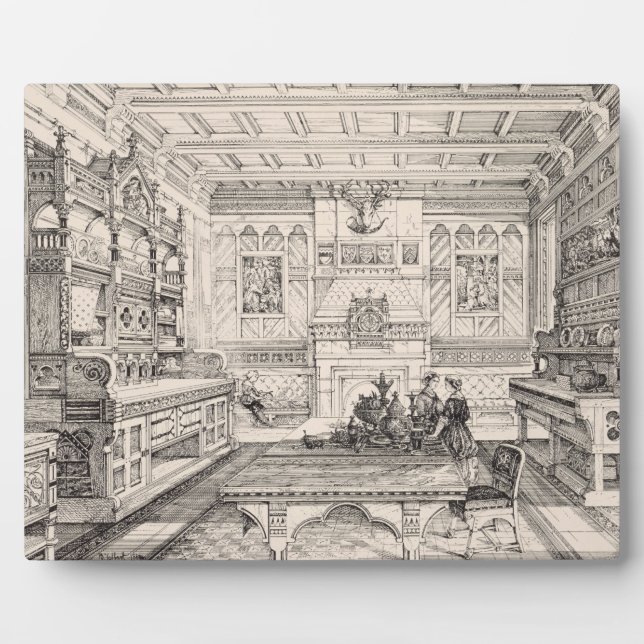 Speisesaal, aus "Beispielen für alt und modern Fotoplatte (Vorderseite)