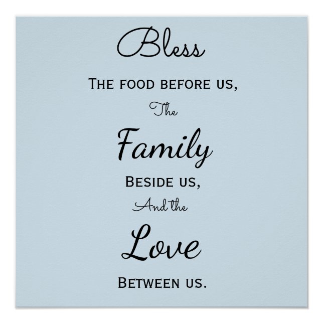 Speisesaal Gebet Poster (Vorderseite)