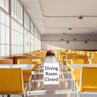 Speisesaal geschlossen Minimalistisches Plakatzeic Poster