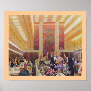 Speisesaal Ile de France Poster