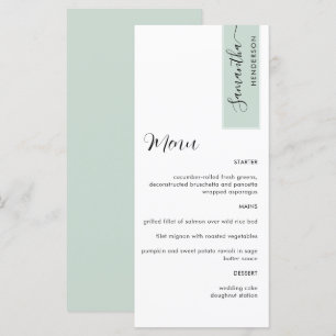 Speisesaal Personalisiert mit Gast Name Elegante M Menükarte