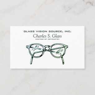 Spektakel Optische Sehvision-Grüntöne für Augenbra Visitenkarte