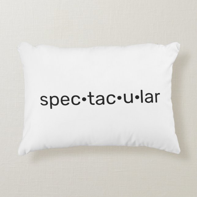 Spektakulär, cool Schwarz-weiß Dekokissen (Vorderseite)