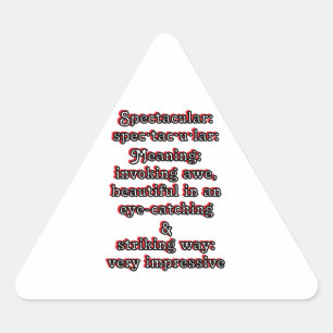 Spektakulär: Definition ・ tac ・ ・ Dreieckiger Aufkleber