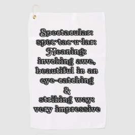 Spektakulär: Definition ・ tac ・ ・ Golfhandtuch