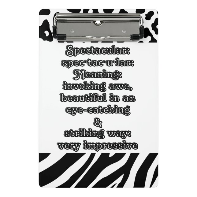 Spektakulär: Definition ・ tac ・ ・ Mini Klemmbrett (Vorderseite)