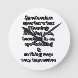 Spektakulär: Definition ・ tac ・ ・ Runde Wanduhr