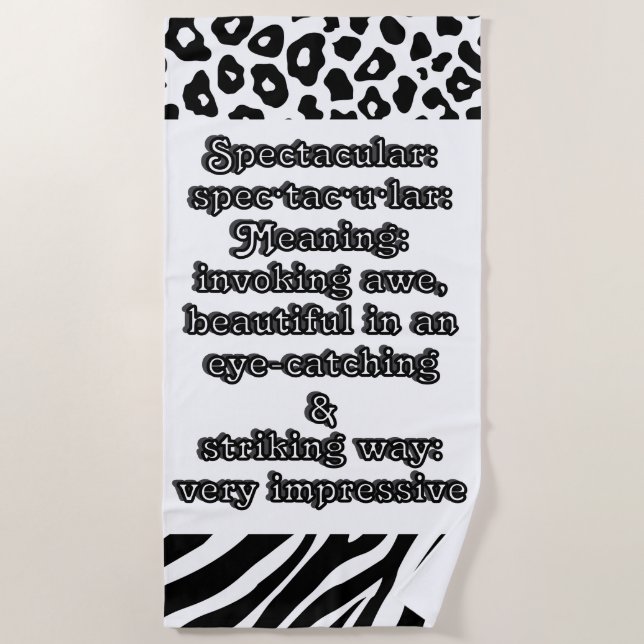 Spektakulär: Definition ・ tac ・ ・ Strandtuch (Vorderseite)