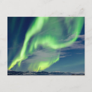 Spektakuläre Aurora Borealis Nordlichter Postkarte
